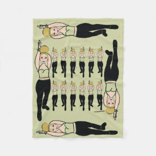 Manta Polar Moneda de la fleta de bailarina y negro