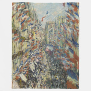 Manta Polar Monet 1878 La calle Montorgueil en París
