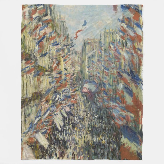 Manta Polar Monet 1878 La calle Montorgueil en París (Anverso)