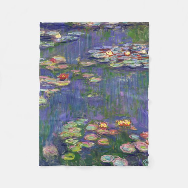 Manta Polar Monet Water Lilies Masterpiece Pintura (Anverso)