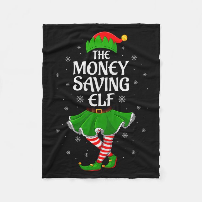 Manta Polar Money Saving Elf Christmas Family Girls Women Elf  (Anverso)