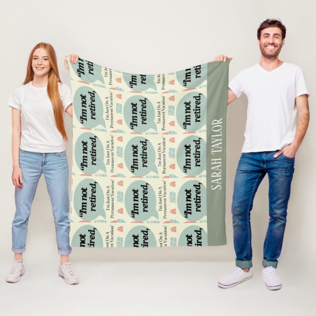 Manta Polar Mongrama del nombre de jubilación de la novedad mo (In situ)