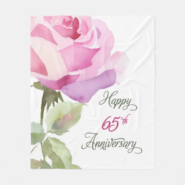 Manta Polar Monja 65º Aniversario Rosa Rosa (Anverso)