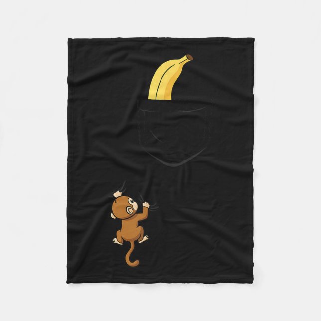 Manta Polar Monkey Climbs For Banana Funny Animal Cket Design  (Anverso)
