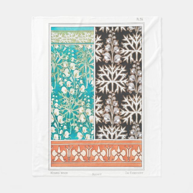 Manta Polar Monkshood wolfsbane planta art nouveau verneuil (Anverso)