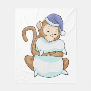 Manta Polar Mono con almohada y cabeza de espiga