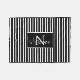 Manta Polar Monocromo Personalizado Monograma Funda