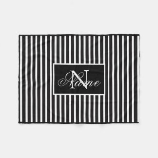 Manta Polar Monocromo Personalizado Monograma Funda