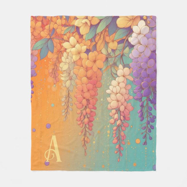 Manta Polar MonoGram Citrus Sunset Wisteria (Anverso)