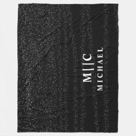 Manta Polar monograma abstracto moderno simple y blanco