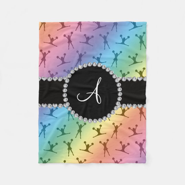 Manta Polar Monograma arco iris con círculo negro animador (Anverso)