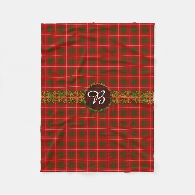 Manta Polar Monograma Bruce Tartan (Anverso)