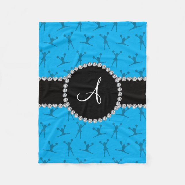 Manta Polar Monograma cielo azul animador círculo negro (Anverso)