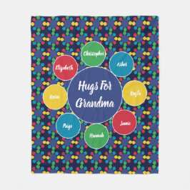 Manta Polar Monograma de abdones familiares de abuela Nona