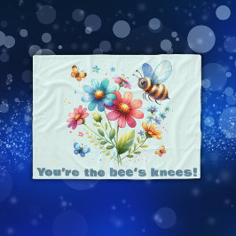 Manta Polar Monograma de acuarela floral Las rodillas de la ab