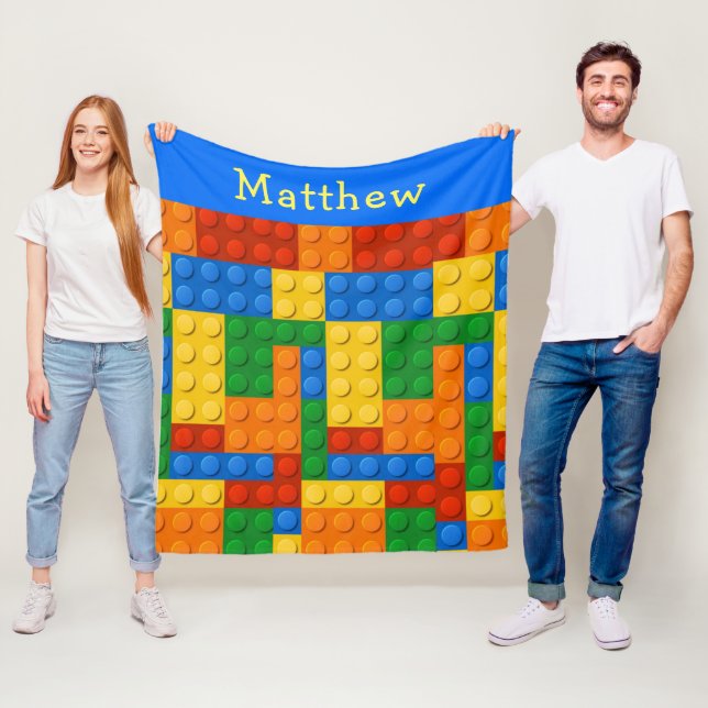 Manta Polar Monograma de bloques de edificios coloridos (In situ)