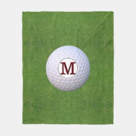 Manta Polar Monograma de Bola de Golf Golfista Césped