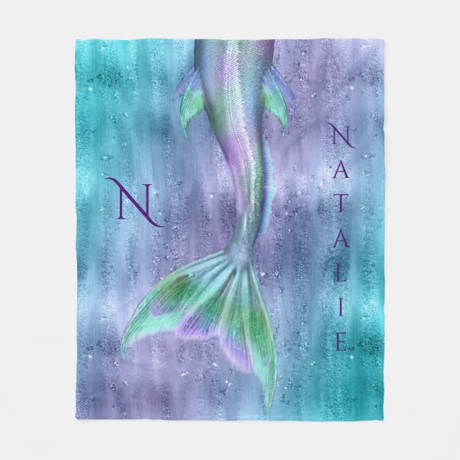 Manta Polar Monograma de las chispas de la cola de la sirena (Anverso)