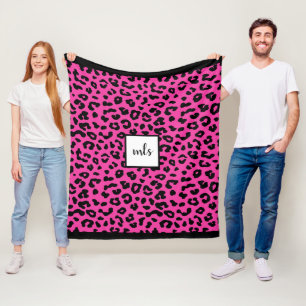 Manta Polar Monograma de moda del estampado de animales del