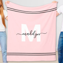 Monograma de Nombre Femenino Rosa Sonrojado