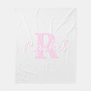 Manta Polar Monograma de Personalizable corto Ombre rosa y g