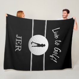 Manta Polar Monograma de Personalizado blanco y negro de las D