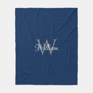 Manta Polar Monograma de script inicial personalizado por pers