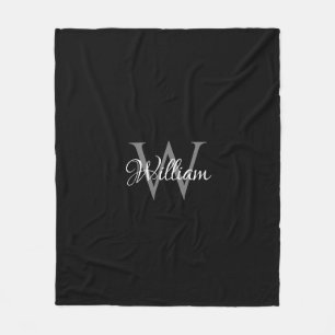 Manta Polar Monograma de script inicial personalizado por pers