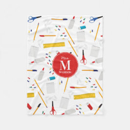 Manta Polar Monograma del modelo de suministros para oficinas 