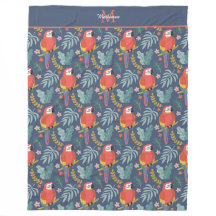 Monograma del patrón tropical de la tierra de loro
