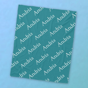 Manta Polar Monograma editable con títulos