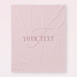 Manta Polar Monograma elegante | Oro rosa