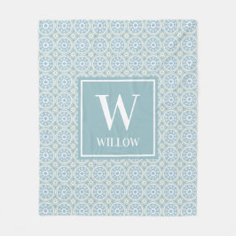 Manta Polar Monograma familiar moderno