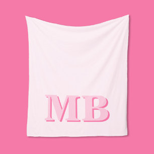 Manta Polar Monograma inicial minimalista moderno