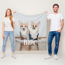 Monograma Mascota Cuaderno Nombre Fleece Photo Bla