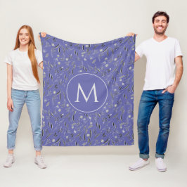 Manta Polar MONOGRAMA Mauve Floral personalizada