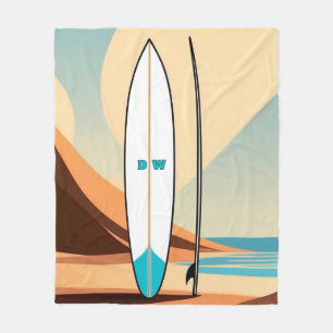 Manta Polar Monograma minimalista con temática vectorial