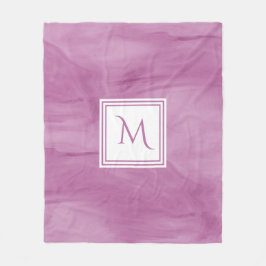 Manta Polar Monograma moderno simple de mármol morado sutil