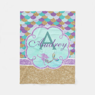 Manta Polar Monograma personalizado de Sirena