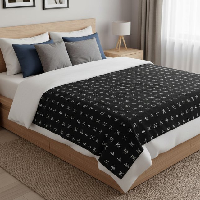 Manta Polar Monograma personalizado y funda de símbolo rúnica (Subido por el creador)