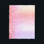 Manta Polar Monograma Purpurina púrpura de oro rosa del arcoir<br><div class="desc">Purpurina De Espuma Metálica De Relieve metalizado Arcoiris Pastel Faux Cepa De Monograma Metalizado Cepa De Fleece. Esto hace que el dulce perfecto cumpleaños 16, boda, ducha de novia, aniversario, ducha de bebé o fiesta de soltera sea regalo para alguien que ama el lujo glam y los estilos de moda....</div>