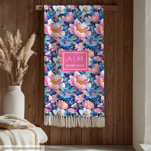 Manta Polar Monograma rosa pálido ultra moderno para ella