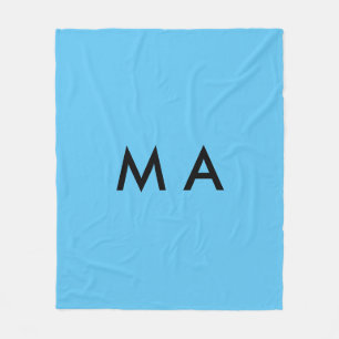 Manta Polar Monograma simple añade tu letra nombre hombre mini