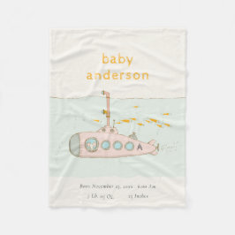 Manta Polar Monograma submarino submarino lindo Estato de bebé