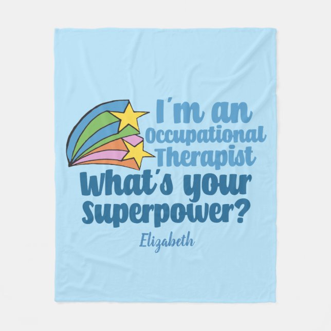 Manta Polar Monograma superocupacional de terapia (Anverso)