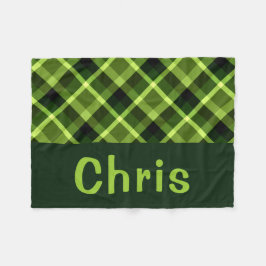 Manta Polar Monograma verde Pea Pequeña Funda De Fleece