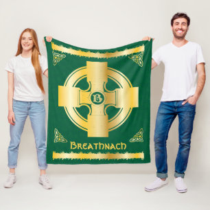 Manta Polar Monograma y nombre de la cruz celta y de la letra 