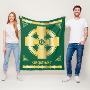 Manta Polar Monograma y nombre de la cruz celta y la letra de 