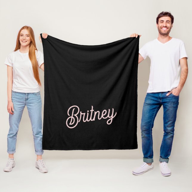 Manta Polar Monograma y nombre rosado polvoriento de Rubor mod (In situ)