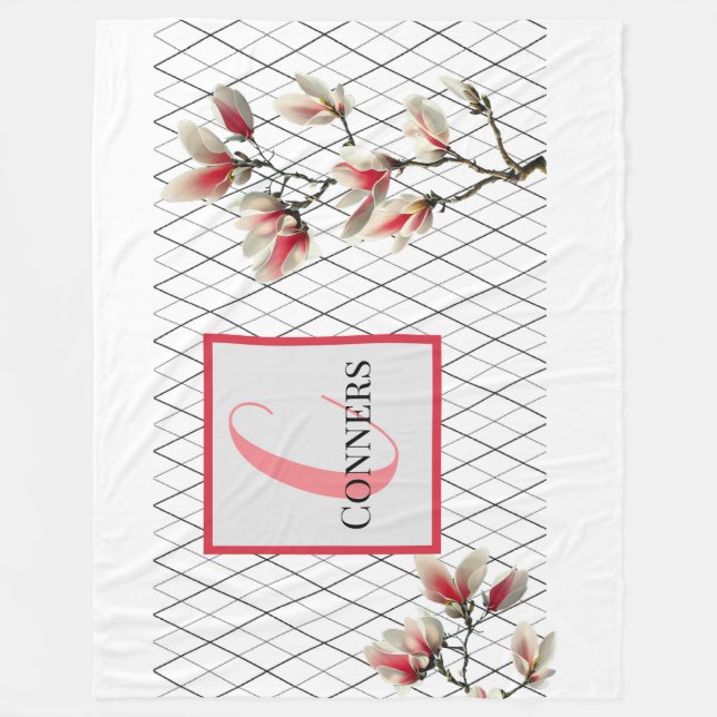 Manta Polar Monogramada Fleece Blanket Personalizada (Anverso)